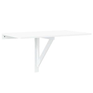 vidaXL Sulankstomas sieninis staliukas, baltas, 100x60x56cm, mediena