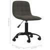 vidaXL Pasukamos valgomojo kėdės, 6vnt., tamsiai pilkos, aksomas