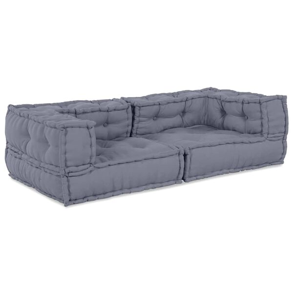 vidaXL Modulinė sofa 3 pcs Pilka 140 x 70 x 36 cm audinys