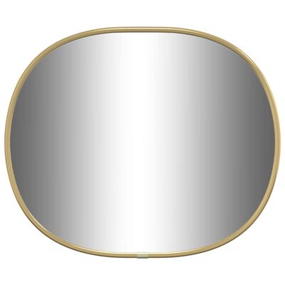 vidaXL Sieninis veidrodis, auksinės spalvos, 30x25cm