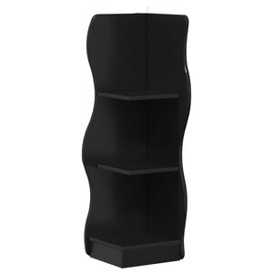 vidaXL Kampinė lentyna Juoda 34 x 33 x 102 cm Apdirbta mediena