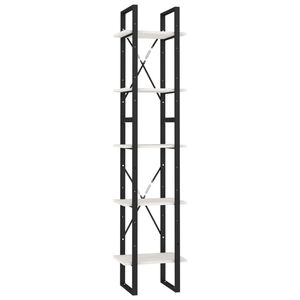 vidaXL Spintelė knygoms, 5 lentynos, balta, 40x30x175cm, pu&scaron;is