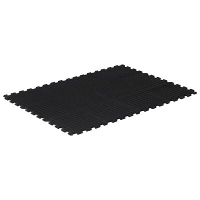 vidaXL Guminė grindų plytelė, juodos spalvos, 90x120cm, 12mm