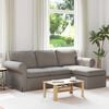vidaXL Sofa Taupe Bendri matmenys: 215 x 138 cm (P X G x A) Aksomas