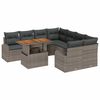vidaXL Sodo Sofų Rinkinys su saugykla 9 pcs Pilka Poli ratanas
