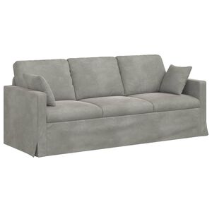 vidaXL Sofa &Scaron;viesiai pilka 198 x 78 x 80 cm Aksomas