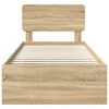 vidaXL Lovos rėmas Sonoma ąžuolas 75 x 190 cm Kietos pu&scaron;ies mediena