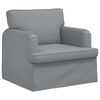 vidaXL Sofa 2 pcs &Scaron;viesiai pilka 162 x 80 x 85 cm audinys