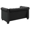 vidaXL Chesterfield dvivietė sofa, dirbtinė oda, juoda