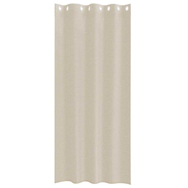 vidaXL Voile Užuolaida 2 pcs Smėlio 225 x 140 cm Poliesteris