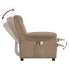 vidaXL Elektrinis masažinis krėslas, taupe, mikropluošto audinys
