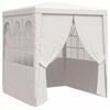 vidaXL Proginė palapinė su &scaron;oninėmis sienomis, balta, 2x2m, 90g/m&sup2;