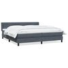 vidaXL Box Spring Lova su čiužiniu Tamsiai pilka 200x210 cm Velvet