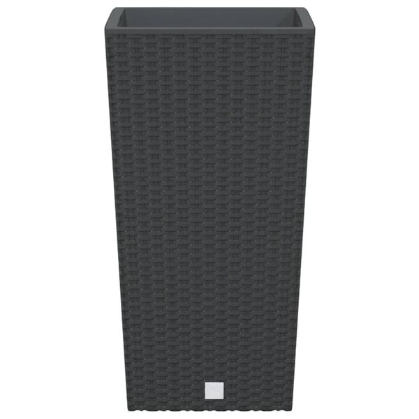 vidaXL Lovelis su i&scaron;imamu įdėklu, antracito, 11/26,5l, PP ratanas