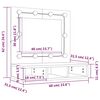 vidaXL Veidrodinė spintelė su LED, ruda ąžuolo, 60x31,5x62cm