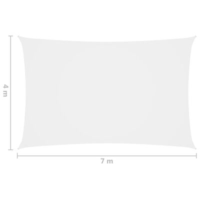vidaXL Uždanga nuo saulės, balta, 4x7m, oksfordo audinys, stačiakampė