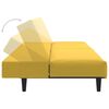 vidaXL Dvivietė sofa-lova su pakoja, geltonos spalvos, aksomas