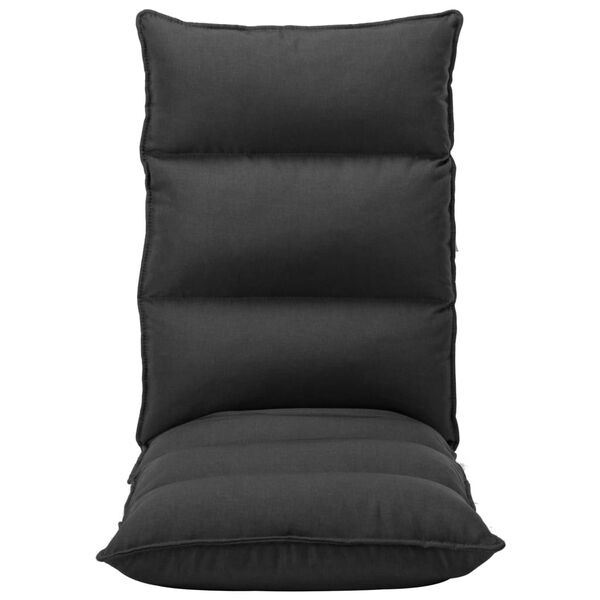 vidaXL Sulankstomas čiužinukas-kėdė, juodos spalvos, audinys