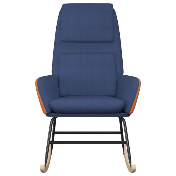 vidaXL Supama kėdė, mėlynos spalvos, audinys