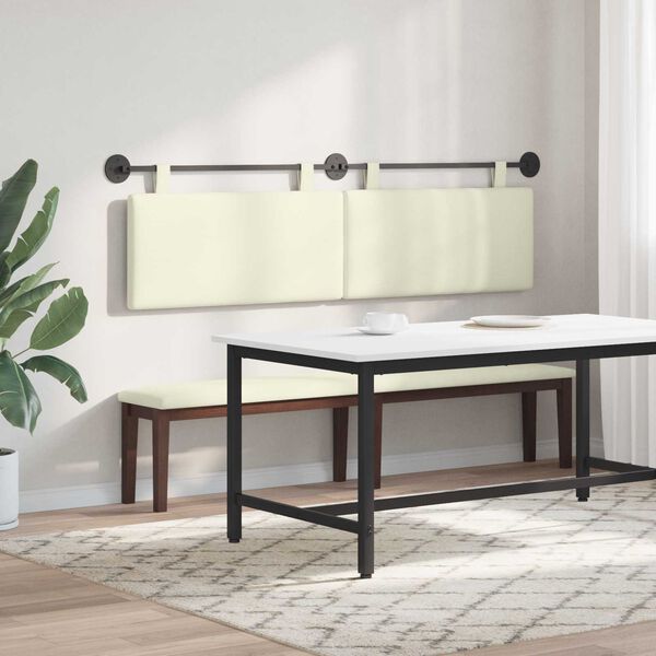 vidaXL Kabantysis galvūgalis Paprastas Kreminė 190 x 55 x 5 cm