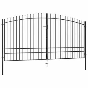 vidaXL Dvigubi vartai su iečių vir&scaron;ugaliais, 400x248cm