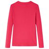 Vaikiški marškinėliai ilgomis rankovėmis, ryškiai rožiniai, 140 dydžio