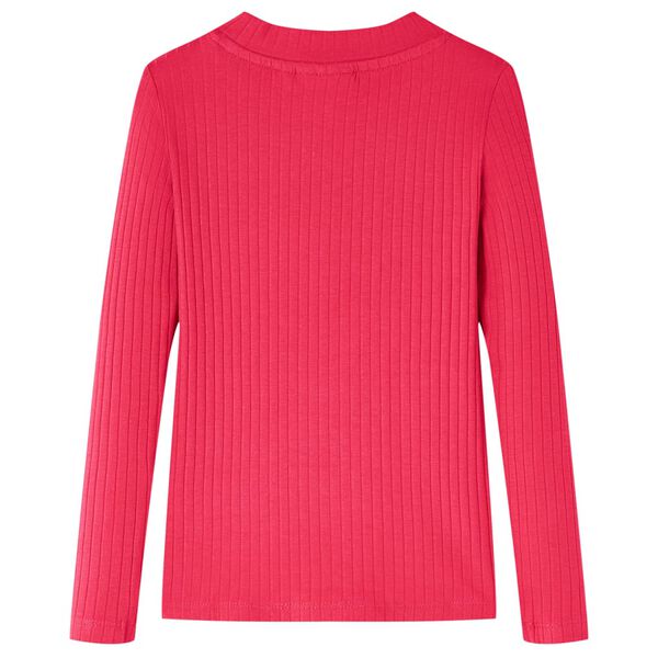 Vaikiški marškinėliai ilgomis rankovėmis, ryškiai rožiniai, 140 dydžio