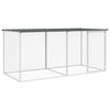 vidaXL Vi&scaron;tų narvas su stogu, antracito spalvos, 203x98x90cm, cinkuotas plienas