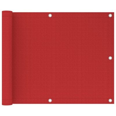 vidaXL Balkono pertvara, raudonos spalvos, 75x300cm, HDPE