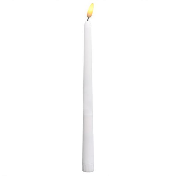 vidaXL Beliepsnės elektrinės LED žvakės, 12vnt., &scaron;iltos baltos spalvos