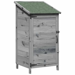 vidaXL Sodo Sandėlys Pilka 59 x 56 x 113,5 cm Kietasis pu&scaron;inis medis