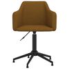 vidaXL Pasukama valgomojo kėdė, rudos spalvos, aksomas