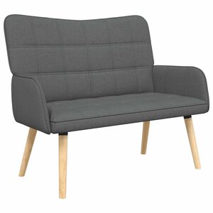 vidaXL Dvita&scaron;kė sofa Tamsiai pilka 115 x 61 x 87 cm Audinys