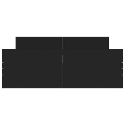 vidaXL Lovos rėmas su galvūgaliu ir kojūgaliu, juodas, 120x190cm