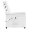 vidaXL Masažinis krėslas, baltos spalvos, dirbtinė oda