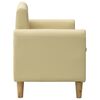 vidaXL Dvivietė vaiki&scaron;ka sofa, kreminės baltos spalvos, dirbtinė oda