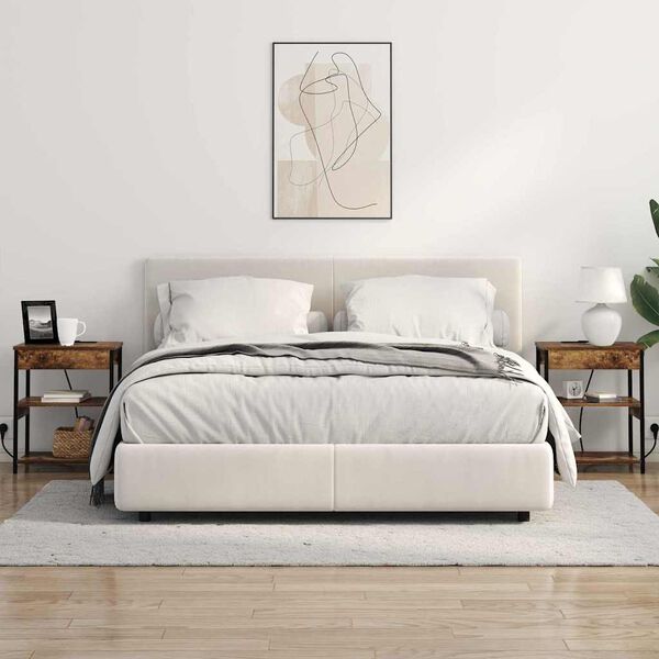 vidaXL &Scaron;alia lovos spintelė Rūkyta ąžuolas 41 x 31 x 51 cm