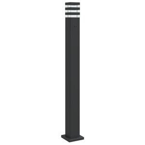 vidaXL Lauko &scaron;viestuvas su i&scaron;vedimu, juodas, 110cm, aliuminis
