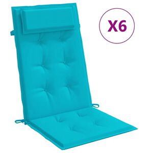 vidaXL Kėdės pagalvėlės, 6vnt., turkio spalvos, oksfordo audinys