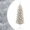 vidaXL Dirbtinė siaura kalėdinė eglutė su žaisliuku 150 cm 150 LED