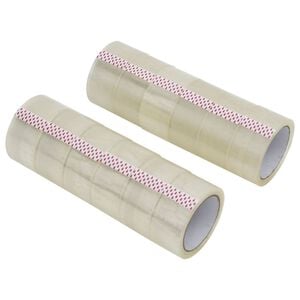 vidaXL Pakavimo juosta, 12vnt., 48mmx66m, skaidri
