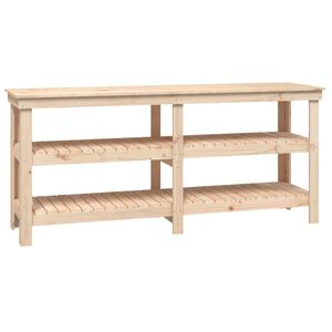 vidaXL Darbastalis, 181x50x80cm, pu&scaron;ies medienos masyvas
