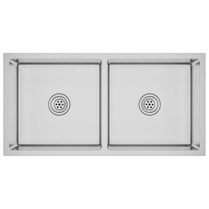 vidaXL Virtuvės plautuvė, rankų darbo, nerūdijantis plienas