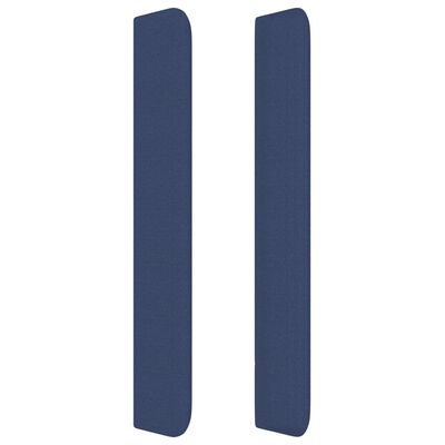 vidaXL Galvūgalis su auselėmis, mėlynas, 93x16x118/128cm, audinys