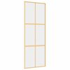 vidaXL Stumdomos durys, auksinės, 76x205cm, ESG stiklas ir aliuminis