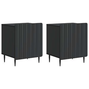 vidaXL &Scaron;alia lovos spintelė 2 vnt. Juoda 43 x 34,5 x 52 cm