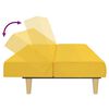 vidaXL Dvivietė sofa-lova, geltonos spalvos, audinys