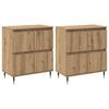vidaXL Oppbevaringsskap 2 pcs Amatininkų ąžuolas 60 x 35 x 70 cm