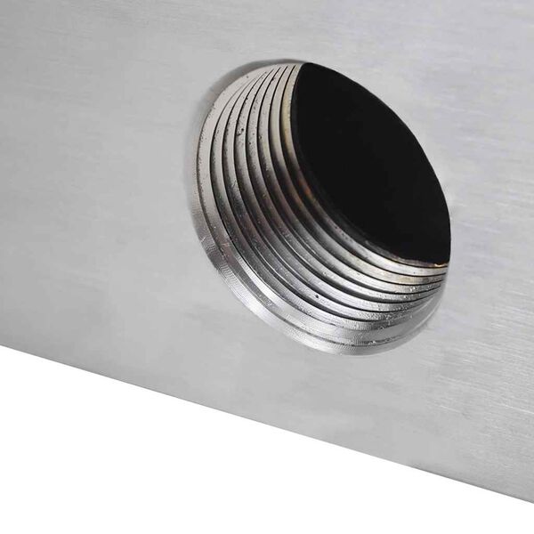 Baseino fontanas, 30cm, stačiakampio formos, nerūdijantis plienas, 45cm