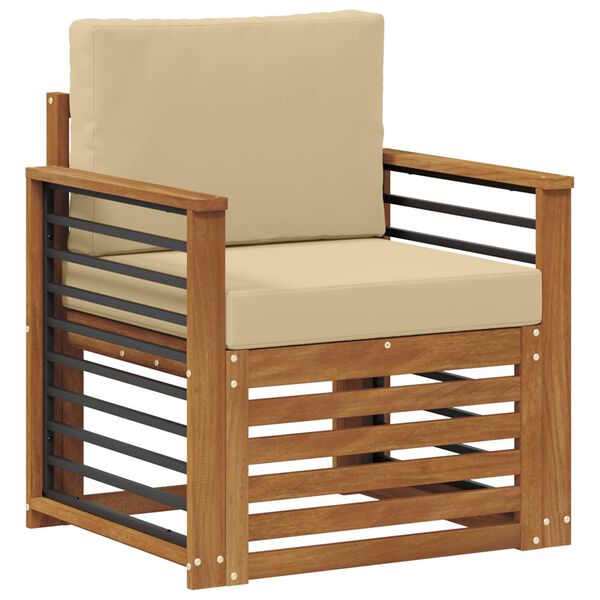 vidaXL Lauko sofos komplektas Tvirta akacijos mediena ir poliesteris